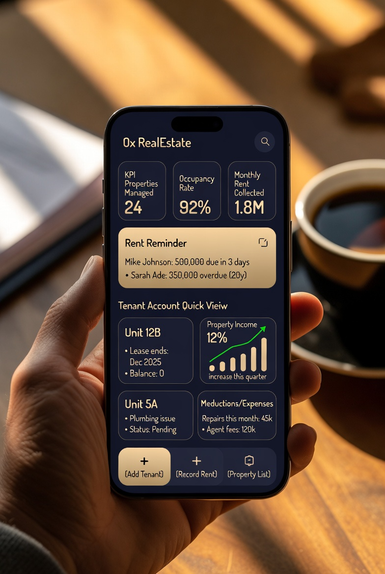 Ox RealEstate Property Management Dashboard